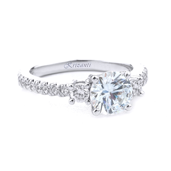 18KT.W ENGAGEMENT RING 0.50CT